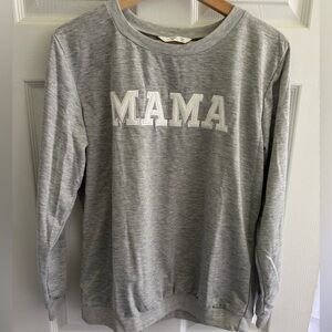 Gray 'MAMA' Sweatshirt